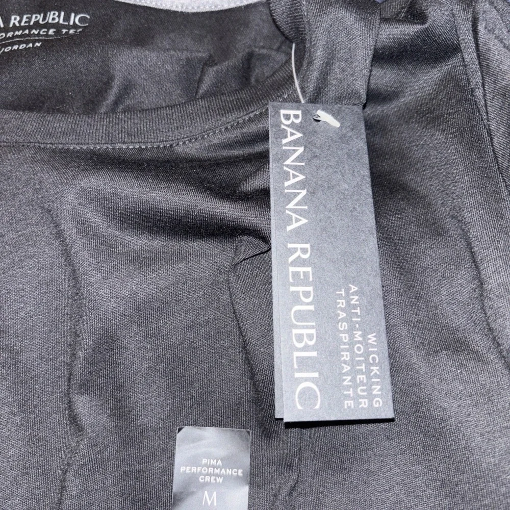 Banana Republic Men's Black NWT Crew Neck Pima Performance Short Sleeve Tee MED
